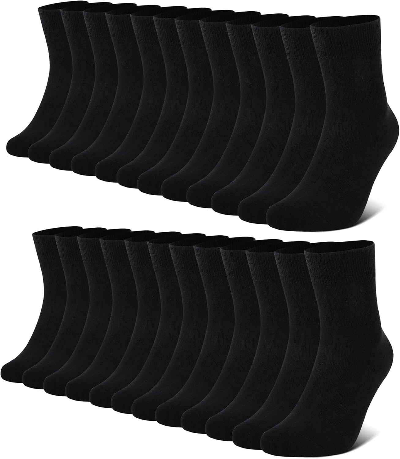 Socken – für Damen, für Herren, atmungsaktiv, aus Baumwolle, schwarz
